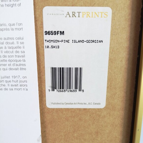 Tom Thompson Pine Island Georgian Bay framed art print 13"x10.5" Gold  Frame - Picture 6 of 8